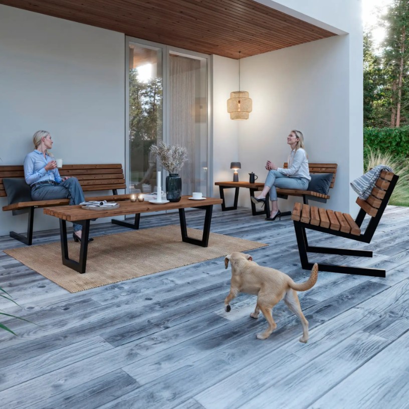 PLUS Siesta Living Banc / table, longueur 150 cm, disponible en deux couleurs