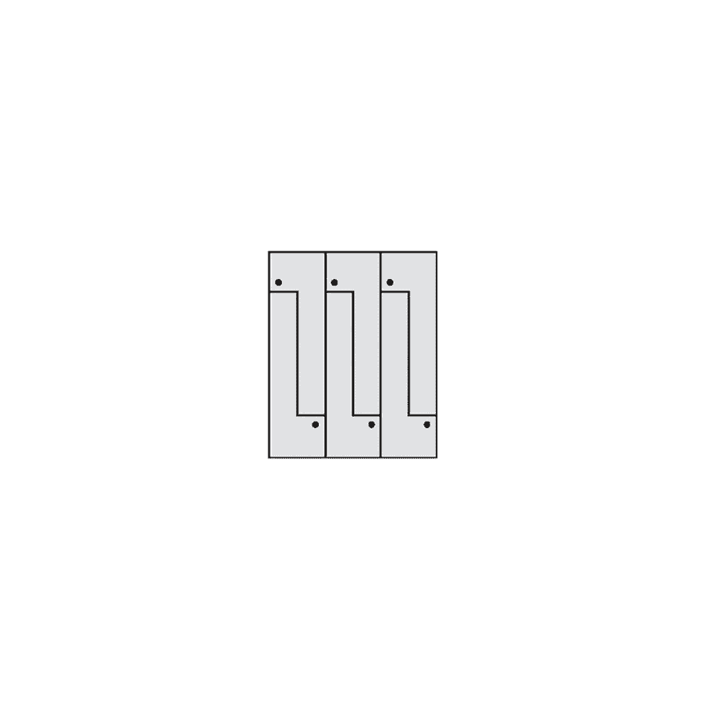 Spind mit 6 Türen in "Z"-Form