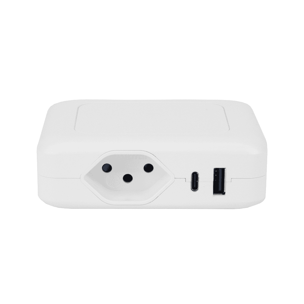 Steffen Station de recharge IQ, 1 x T13, 1 port USB-A (36 W), 1 port USB-C PD (45 W), 10 A, IP20, câble de 1.5 m, en deux couleurs