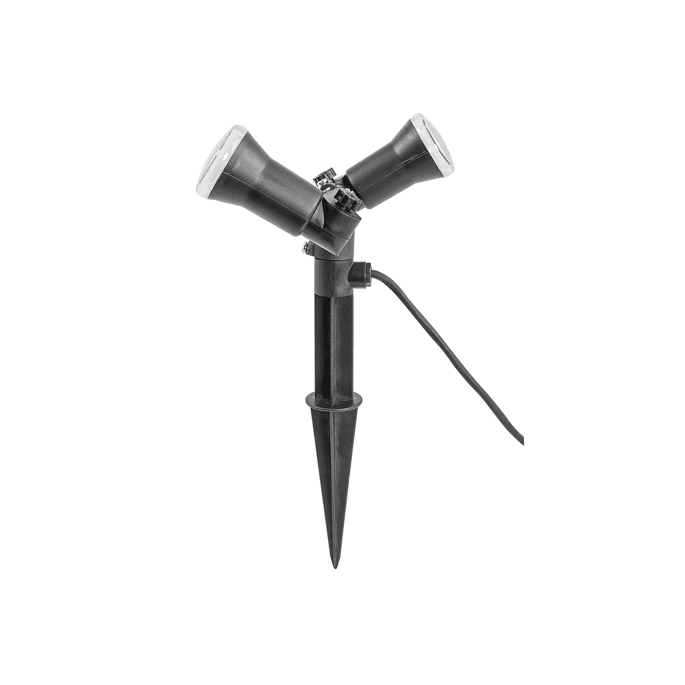 Steffen GardenLine Spot mit 2 x LED-Lampe 5W (10W), 800lm, 4000K, H05RN-F, 3 m Kabel