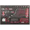 KRAFTWERK PRO LINE Werkzeugkoffer, 1/4", 123-teilig, inkl. Werkzeug