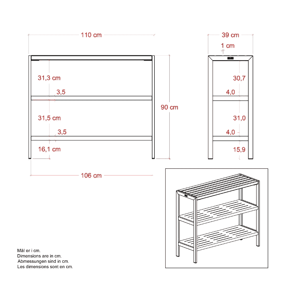 PLUS Table-barbecue Trend avec jardinière en ThermoWood®, L x L x H 1100 x 390 x 900 mm