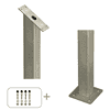 PLUS Poteaux en acier pour rampes d'escalier, avec socle et boulon, disponibles en 2 modèles différents