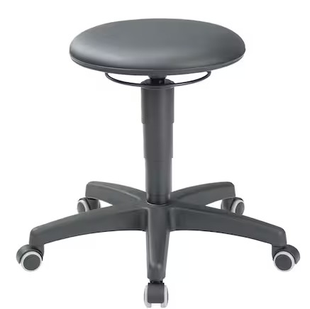 Industriehocker Prosedia 9468H, extragrosse Sitzfläche, schwarz