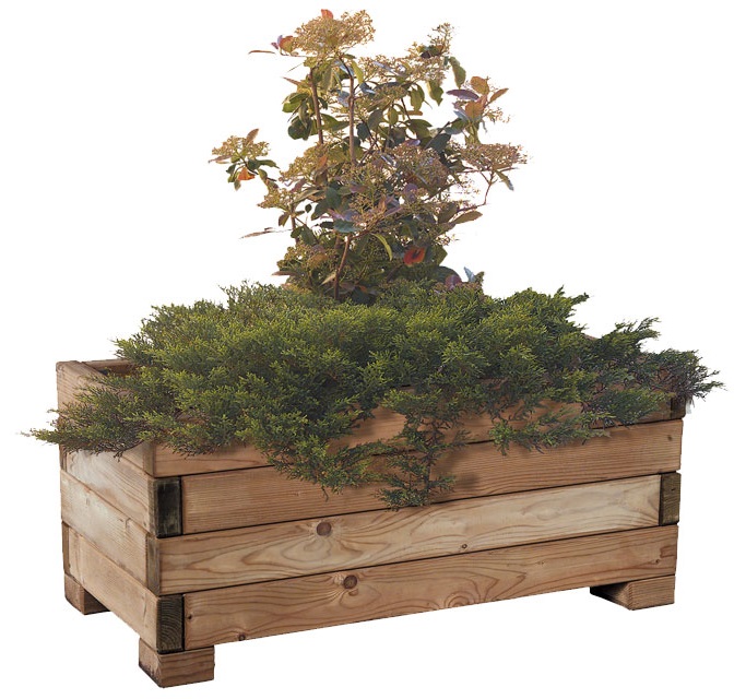 Boîte à fleurs en bois