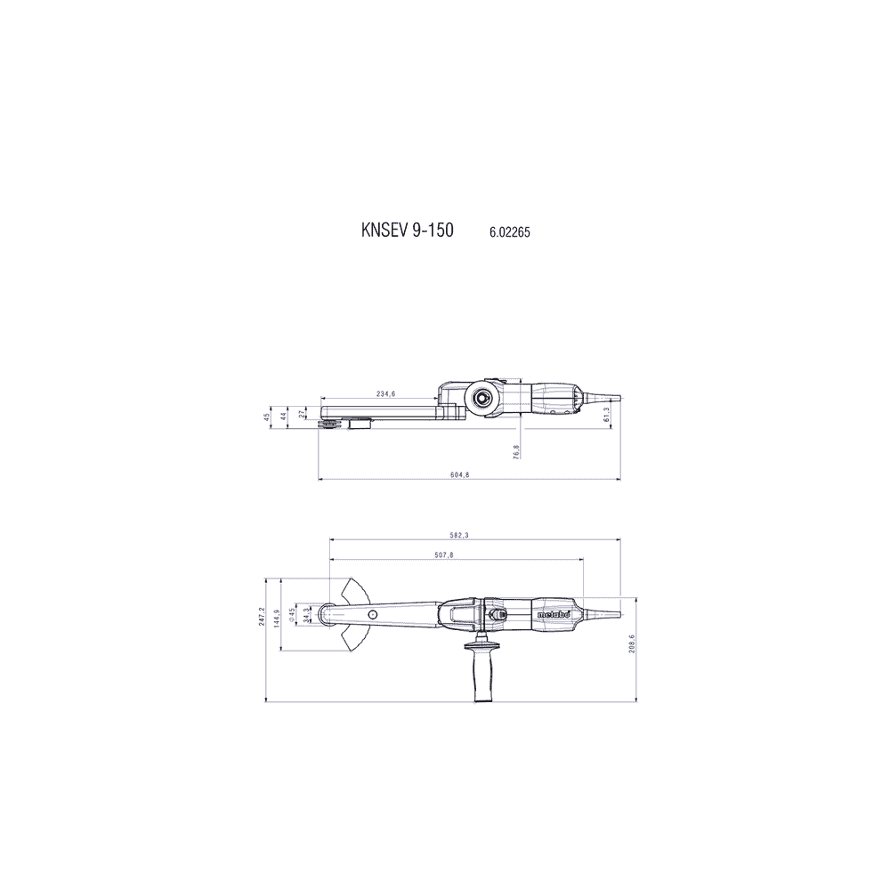 Metabo Set de meuleuse pour soudures d'angle KNSE 9-150, 950 watts