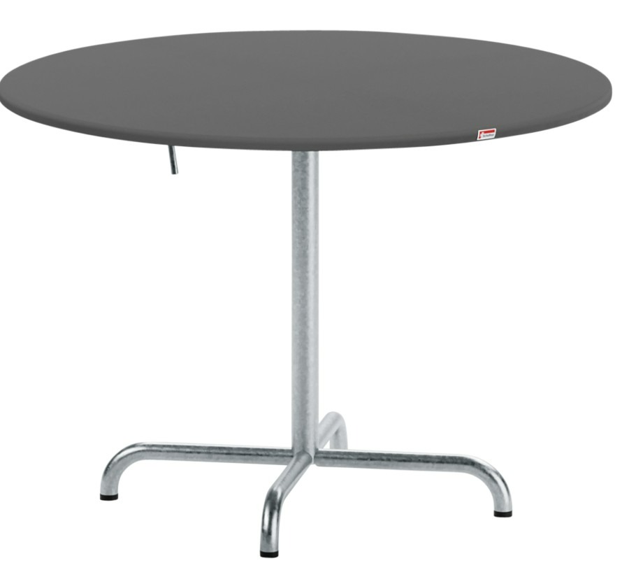 Schaffner Table pliante Davos en fibre de verre, de forme ronde, disponible en plusieurs versions