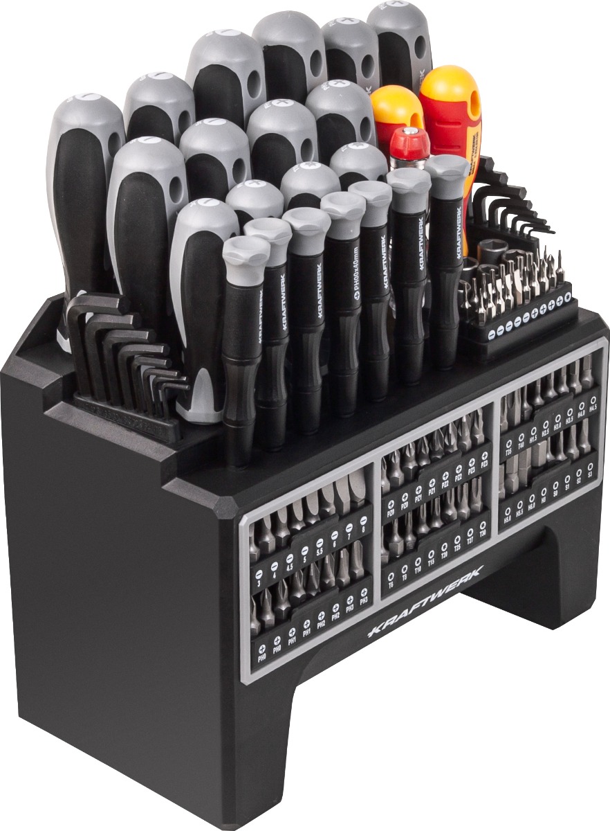 KRAFTWERK Schraubendreher- und Bit-Set, 114-teilig, komplett-Werkzeugset
