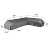 Platinum AeroCover Housse de protection Lounge en forme de L à droite, L x L x L x H 3500 x 2750 x 900 x 700 mm