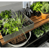PLUS Table-barbecue Trend avec jardinière en ThermoWood®, L x L x H 1100 x 390 x 900 mm