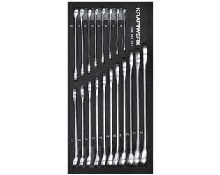 KRAFTWERK BASIC LINE EVA Ringgabelschlüssel-Einlage, 200 x 400 mm, 19-teilig