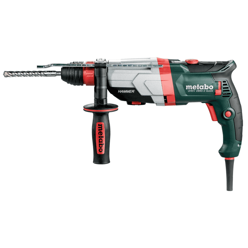 Metabo Multihammer UHEV 2860-2 Quick, 1100 Watt, mit metaBox 145 L und SDS-plus-Bohrer- / Meisselsatz (10-tlg.)