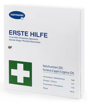 Erste Hilfe Verbandschrank Hartmann 1, LxBxT 400 x 120 x 450 mm, gefüllt, weiss