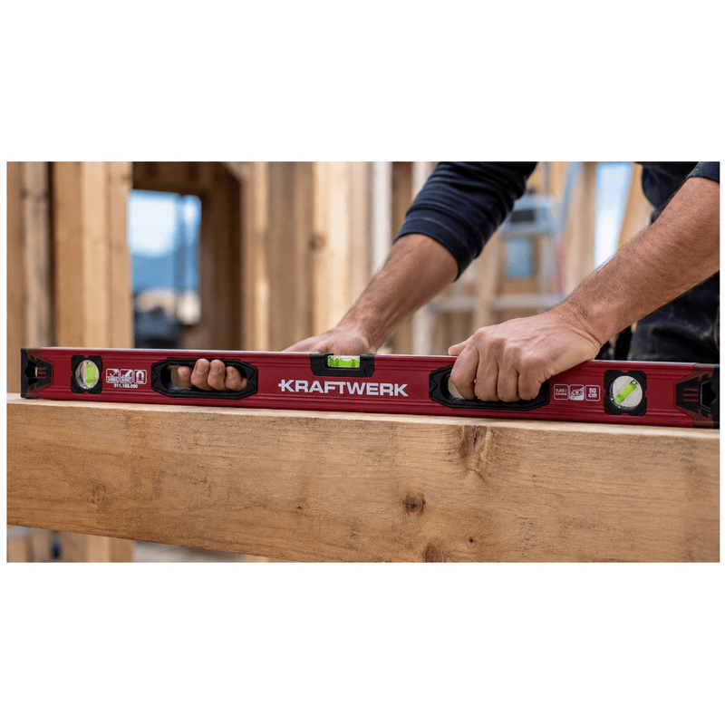 KRAFTWERK PRO LINE Magnetische Wasserwaage, 0.5 mm/m Toleranz, in 4 Grössen