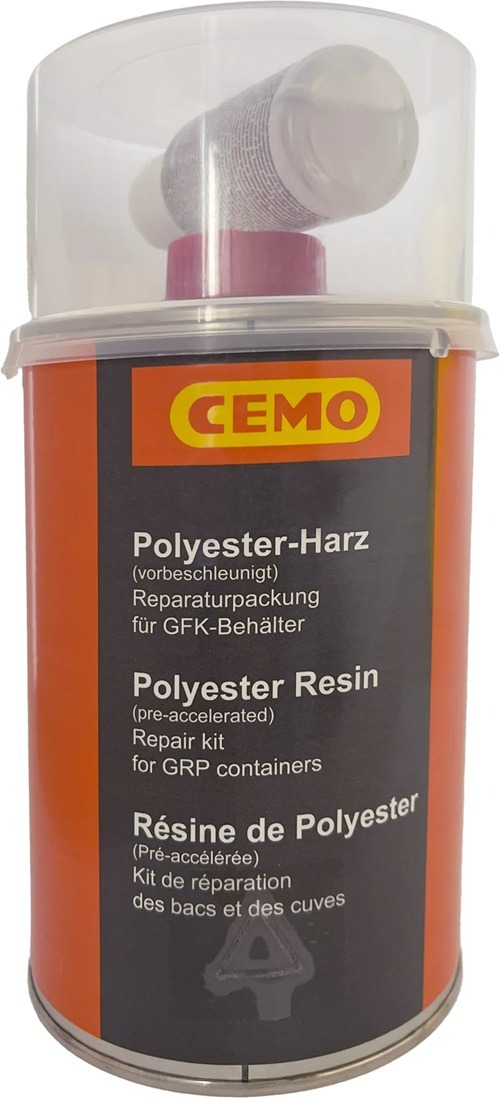 CEMO Kit de réparation de 1 kg pour fûts et cuves rectangulaires en PRV