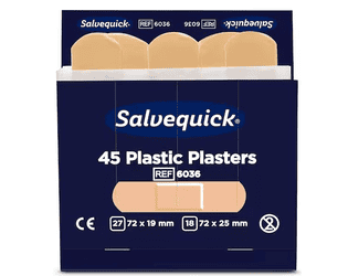 Pansements imperméables, Salvequick 6036, paquet de 6 x 45 pièces