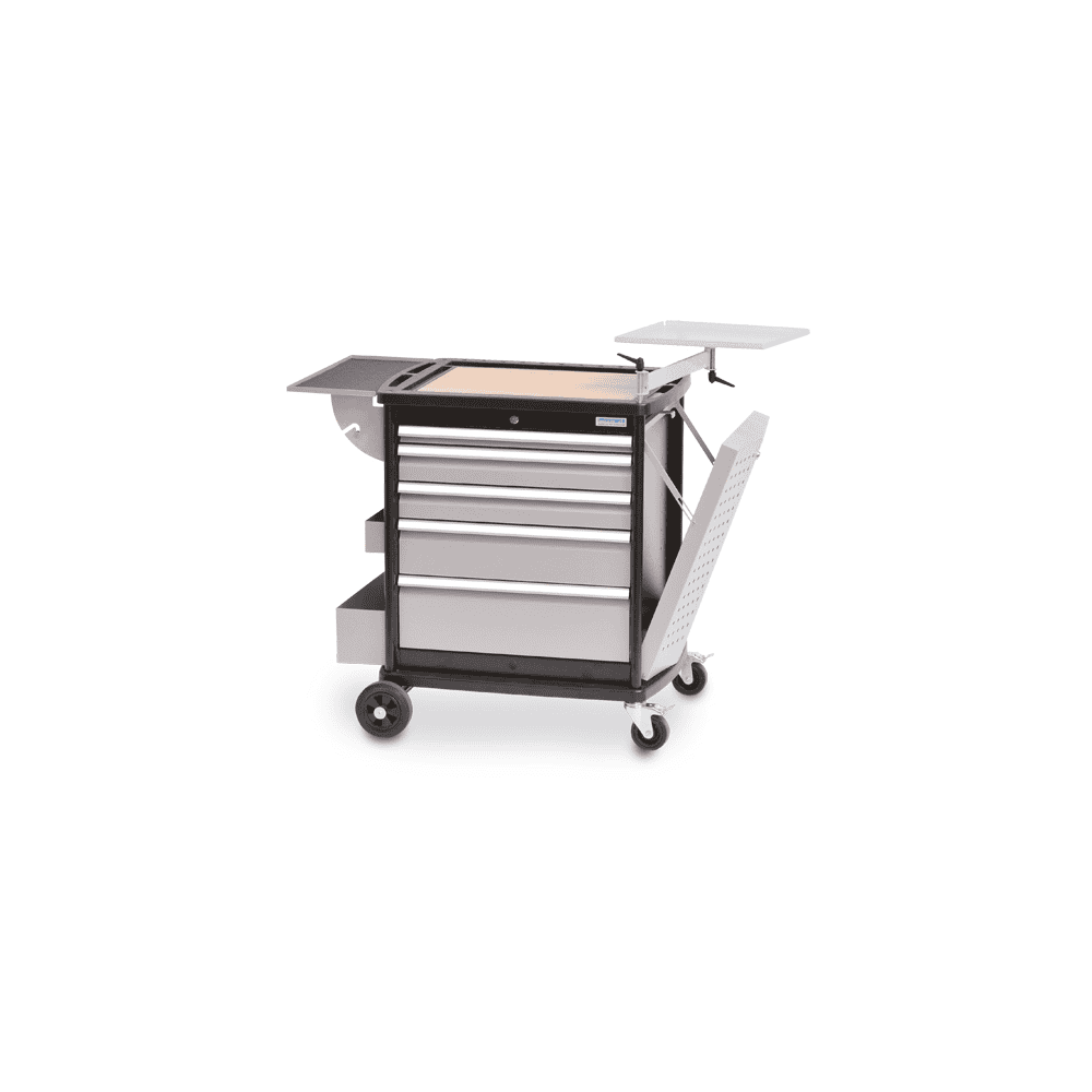 Bedrunka+Hirth Mobiler Werkstattwagen maxmobile 2, R 24-16, RAL 7035 mit 5 Schubladen