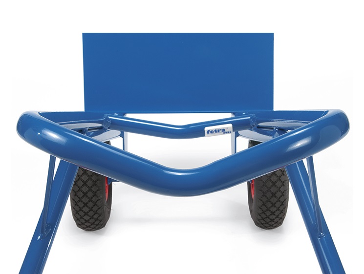 Fetra Diable en tube d'acier, hauteur 1300 mm, patins en plastique, bavette extra large