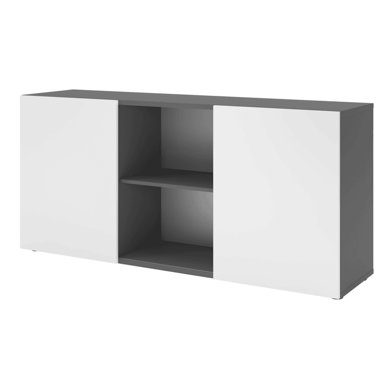 Buffet avec portes coulissantes Reuss, 2 hauteur des dossiers, 1600 x 420 x 748 mm, en divers décors
