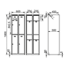 Garderobenschrank mit 4 Abteile