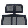 Appuie-tête pour chaise de bureau Pegasus avec dossier et accoudoirs en maille, noir