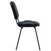 Chaise visiteur Arws C20, empilable, dossier et assise en tissu, noir