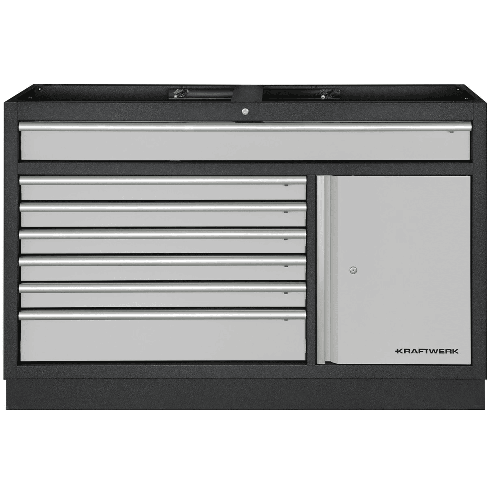 KRAFTWERK MOBILIO Schubladenschrank mit 7 Schubladen, 1-Türig, BxTxH 1360 x 458 x 910 mm