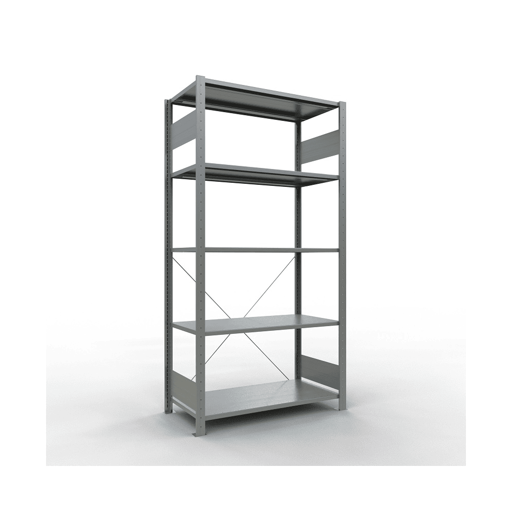 Schulte Fachbodenregal, modulares Stecksystem, einseitig nutzbar, verzinkt
