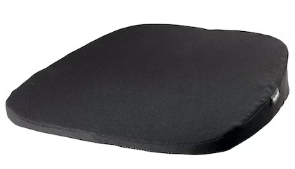 Coussin ergonomique en forme de cale pour le bureau et le télétravail, noir, L x P x H 430 x 90 × 430 mm