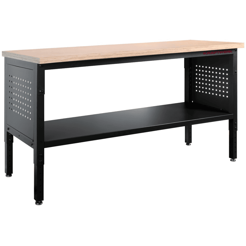 KRAFTWERK MOBILIO MODULAR Werkbank mit Ablageboden, höhenverstellbar, BxTxH 1829 x 610 x 760 mm