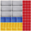 KRAFTWERK MOBILIO PRO Lot de bacs de rangement, 55 pièces, L x P x H 600 x 600 x 45 mm