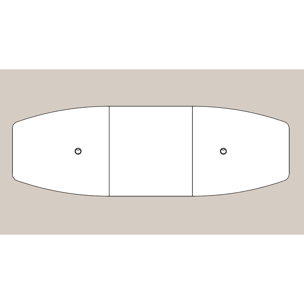 Table de conférence Solea avec piétement en tube rond, en diverses versions