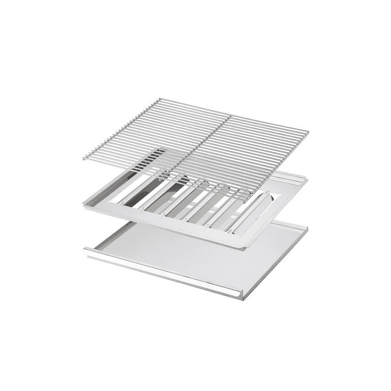 RASCAL Profi-Gasgrill, 10 kW Edelstahlgrill mit Rost und 3 Brennern für Gastronomie und Events