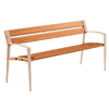 Banc public Minsk en fonte et bois, L x P x H 1800 x 570 x 800 mm, disponible en 4 couleurs