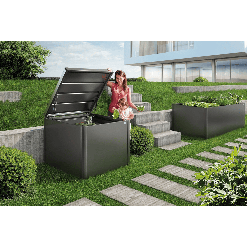 biohort Komposter MonAmi, dunkelgrau-metallic, 1020 x 1020 x 840 mm