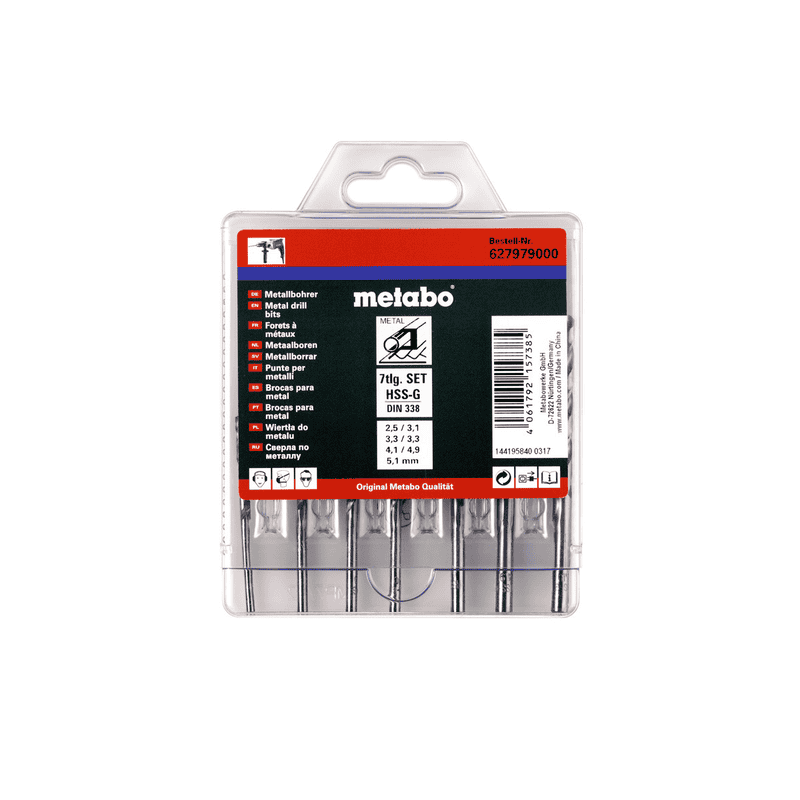Metabo HSS-G Bohrerkassette, 7-teilig