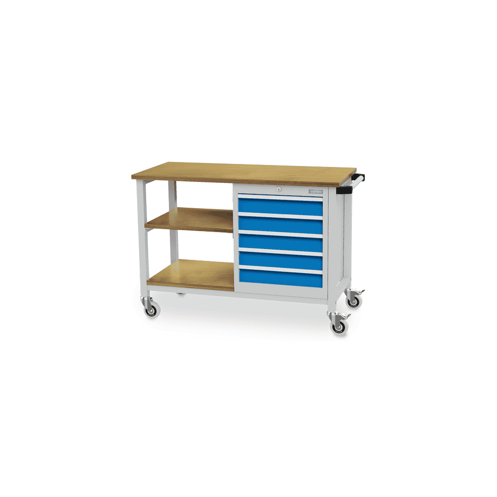 Bedrunka+Hirth Mobile Werkbank, R 18-16, Schubladenanzahl 5, BxTxH 1200 x 540 x 880 mm