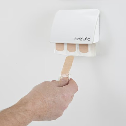 Distributeur de pansements Plum Quickfix Uno 5532, blanc, 45 pièces