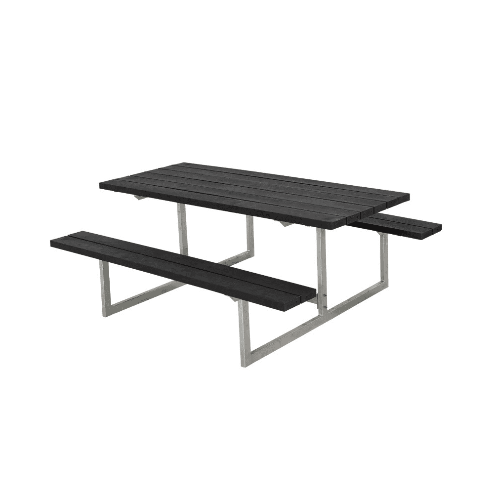 PLUS Basic Ensemble de mobilier de jardin RePlast, noir, disponible en plusieurs modèles