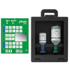 Station murale de rinçage oculaire d'urgence Plum 4921, avec 200 ml de solution pH neutre et 500 ml de solution de rinçage oculaire