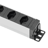 Steffen Steckdosenleiste ALU MODULAR SILVER, 7 x T13, 10 A, IP20, 3 m Kabel, mit Überspannungsschutz, silber/schwarz