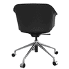 Chaise visiteur EOL Scott, avec roulettes et accoudoirs, noir
