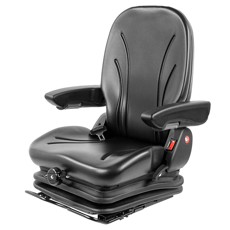 UnitedSeats MGV55 PVC Siège avec interrupteur de contact, pour chariots élévateurs et engins de chantier