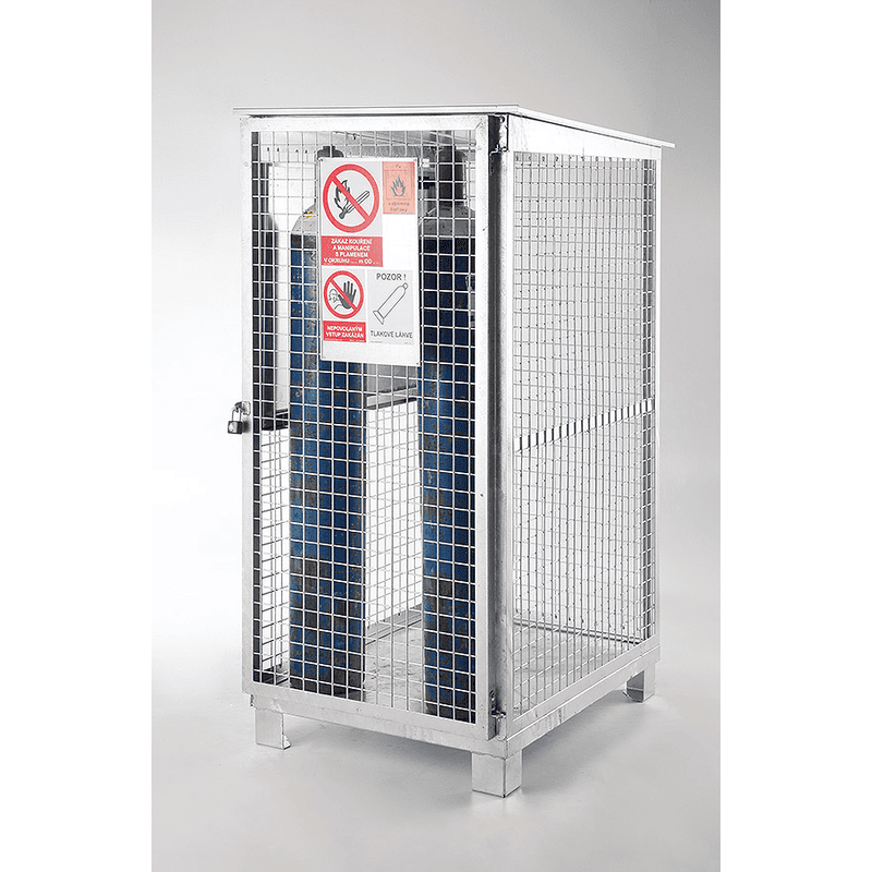 Bereitschaftslager für 6 - 12 Gasflaschen technischer Gase