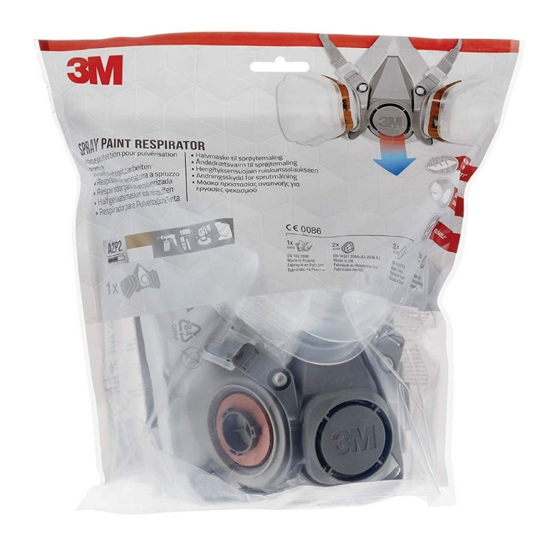 3M Masque de protection respiratoire 6002C1 Gris 1 pièce, LxLxH 125x250x245 mm