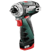 Metabo Akku-Bohrschrauber PowerMaxx BS Basic Set 12 V mit 2x Li-Power Akkus (12 V / 2.0 Ah), Ladegerät LC 24 und mobiler Werkstatt