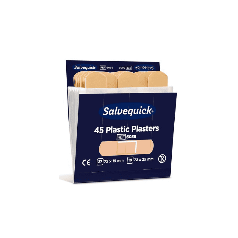 Pansements imperméables, Salvequick 6036, paquet de 6 x 45 pièces