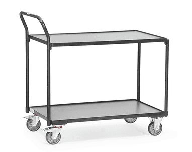 Leichter Tischwagen "GREY EDITION", mit 2 Böden aus Holz