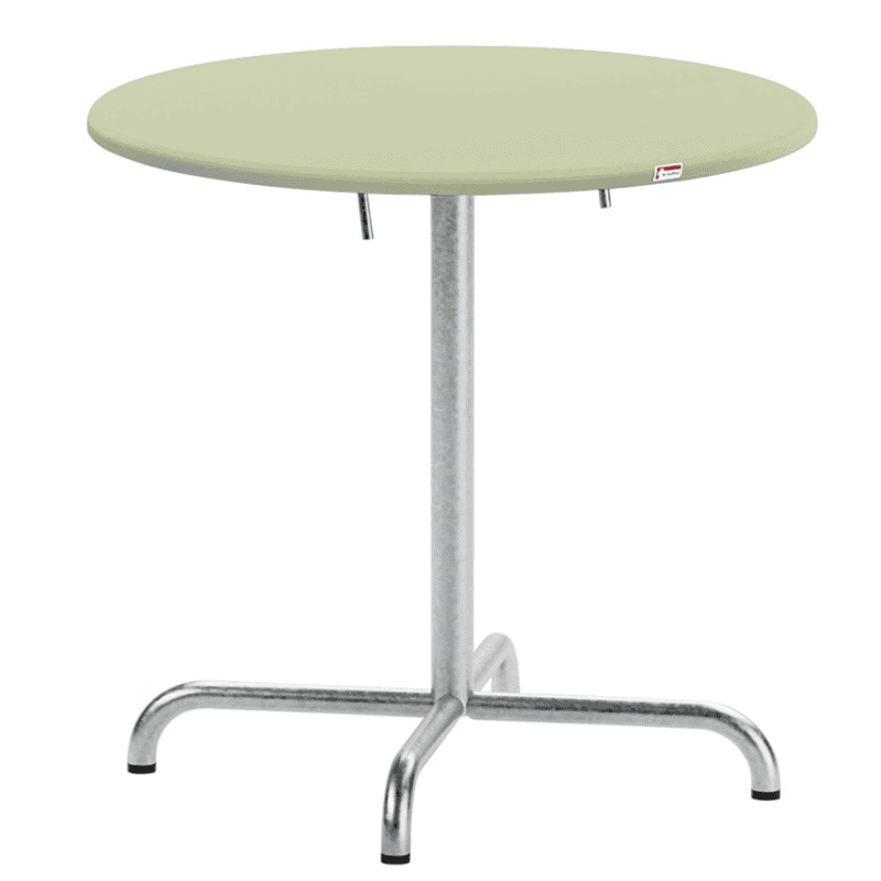 Schaffner Table pliante Davos en fibre de verre, de forme ronde, disponible en plusieurs versions
