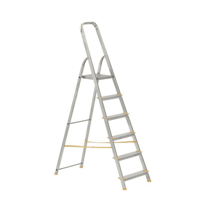 Escabeau ménager avec plate-forme, 6 marches